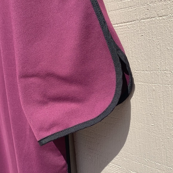 CYNTHIA ROWLEY 3/4 Sleeve Dress - Boysenberry with Black Trim - Picture 4 of 16